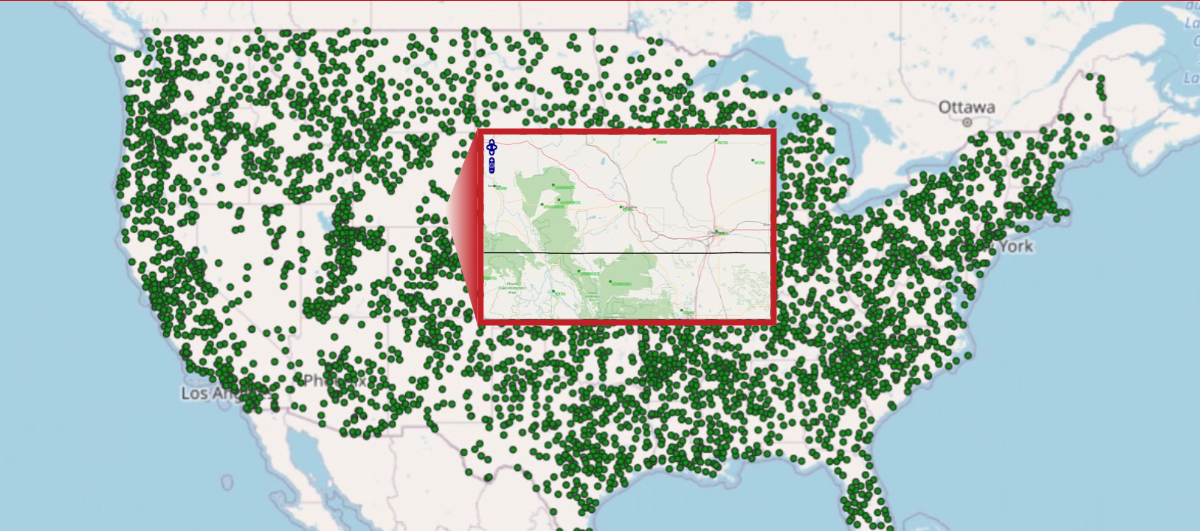 Example map of drought atlas precipitation stations